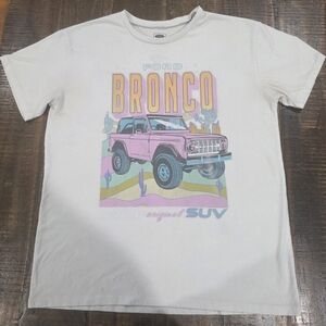 Ford Bronco Kids T-Shirt - White and Pink